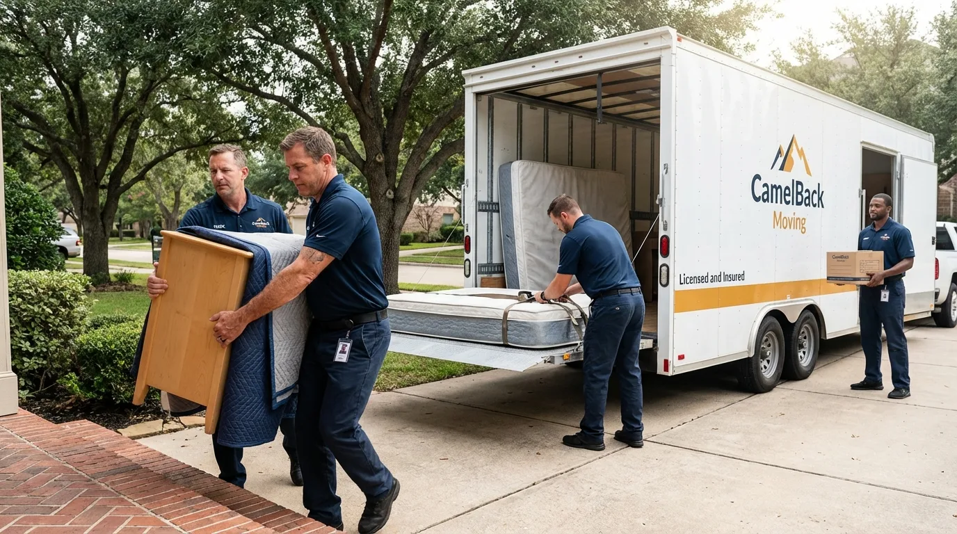 Crew loading residential truck for cross-state move from Hyde Park, UT